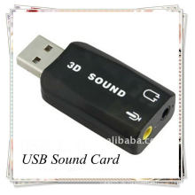 Gute Qualität USB 2.0 EXTERNE SCHALLKARTE 3D 5.1 AUDIO ADAPTER für PC